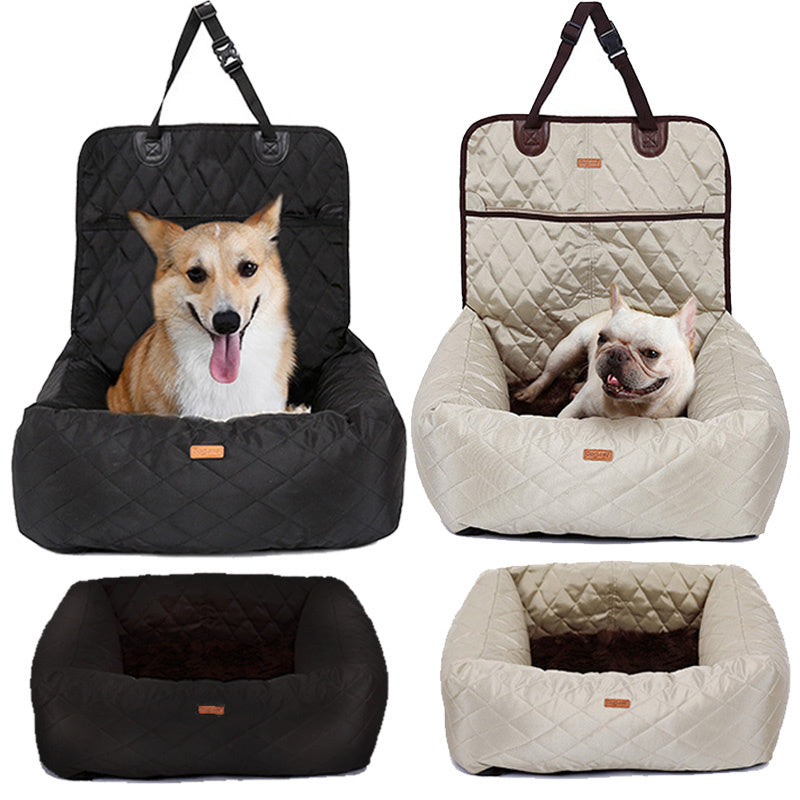Borthalcy 2 In 1 Pet Dog Carrier Folding Car Seat Pad Thickened Multi-purpose Pet Bed Dog Car Mattress Pets Supplies