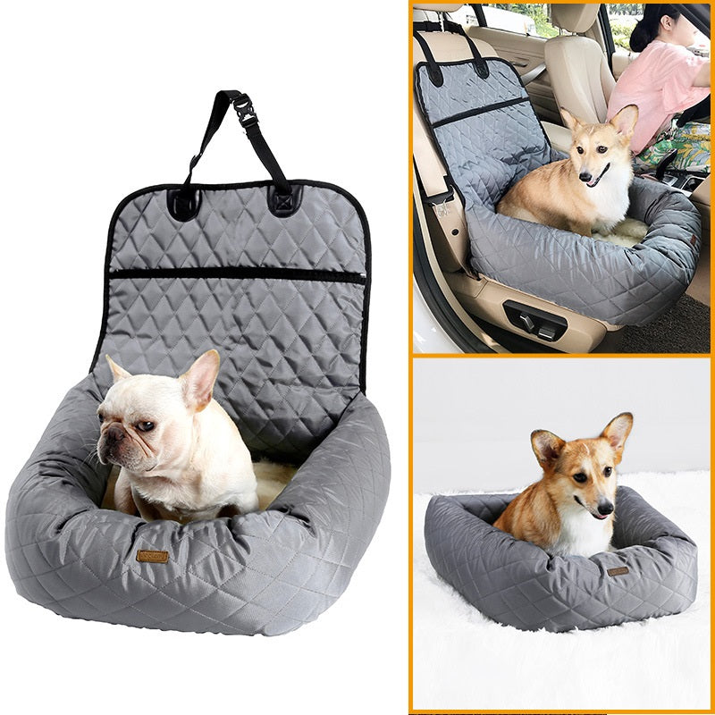 Borthalcy 2 In 1 Pet Dog Carrier Folding Car Seat Pad Thickened Multi-purpose Pet Bed Dog Car Mattress Pets Supplies
