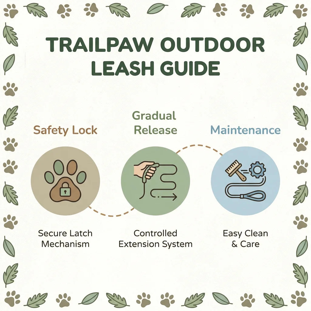 TrailPaw Pro-Grip Retractable Dog Leash (16ft)
