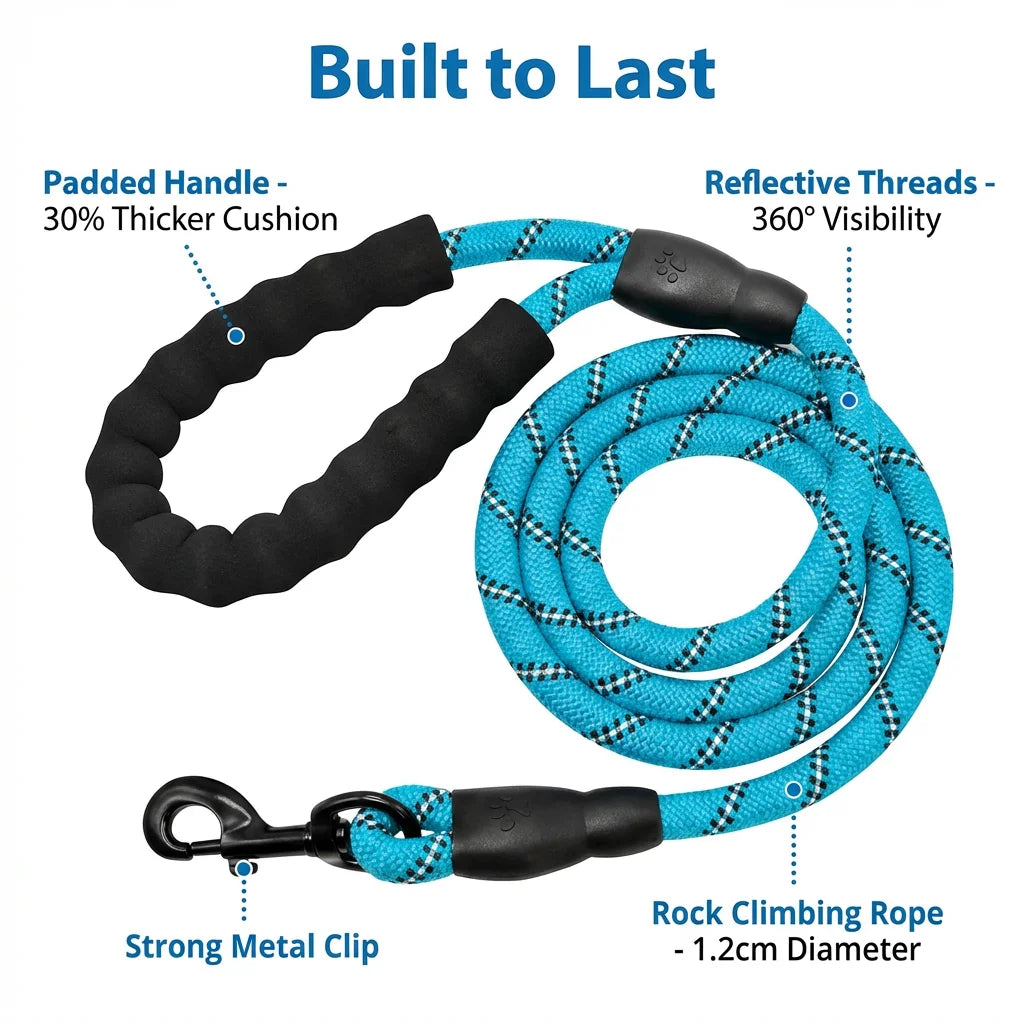 TrailPaw Heavy-Duty Rope Leash (Comfort Edition) — 6ft / 10ft / 15ft